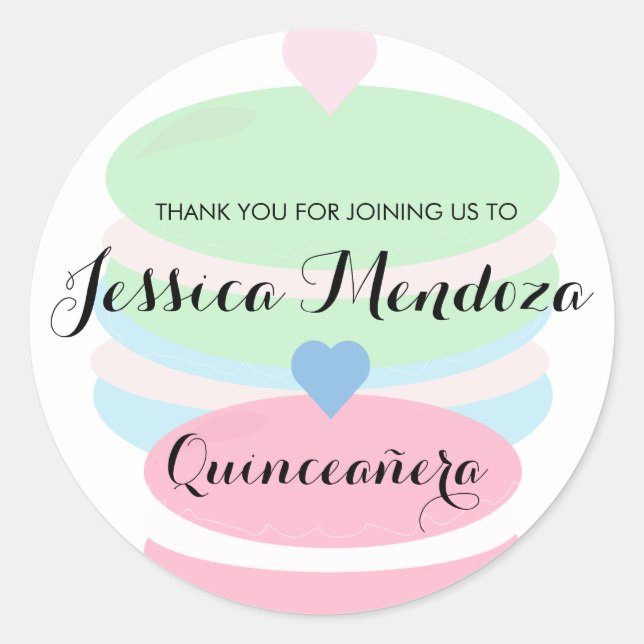 Macaroons Quince Sweet 16   Classic Round Sticker (Front)