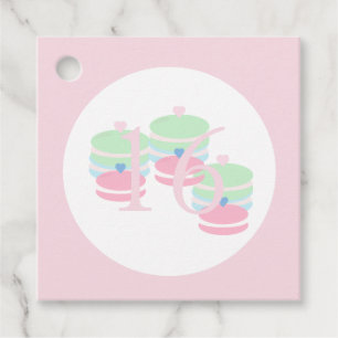 Macaroons Quince Sweet 16 Pastel Favour Tags