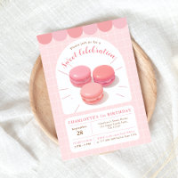 Macaroons Sweet Shop Birthday Invitation