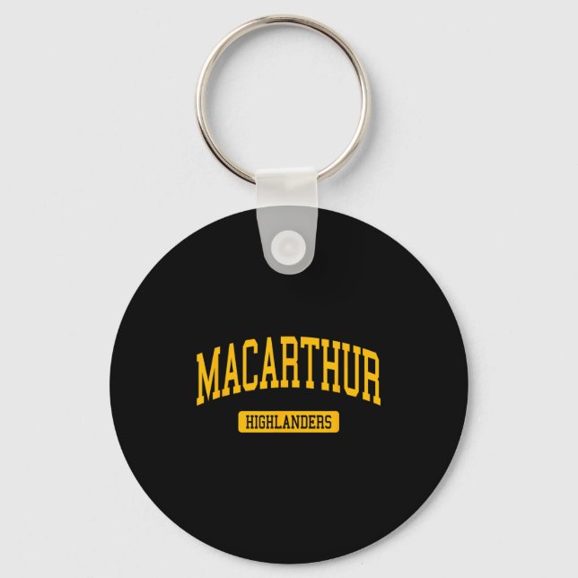 Macarthur High School Hs Lawton Artwork Key Ring (Front)