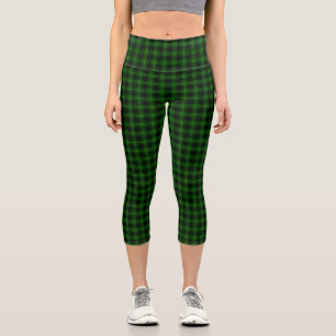 MacArthur tartan green plaid Capri Leggings