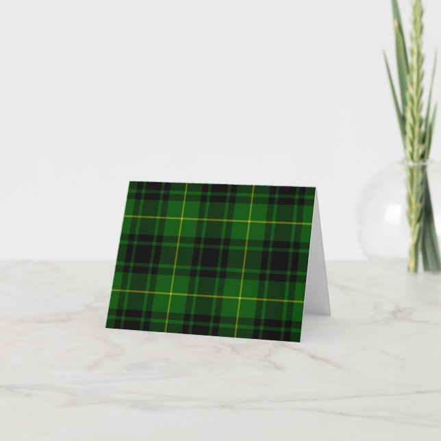 MacArthur tartan green plaid Card (Front)