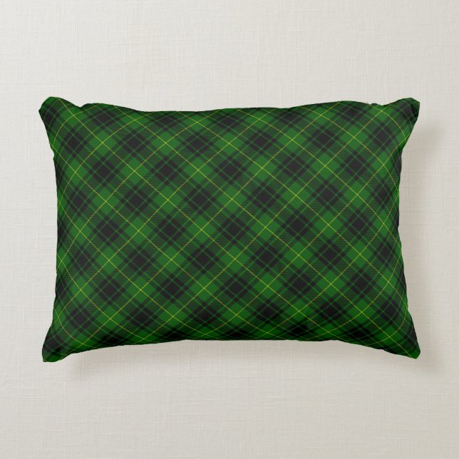 MacArthur tartan green plaid Decorative Cushion (Front)