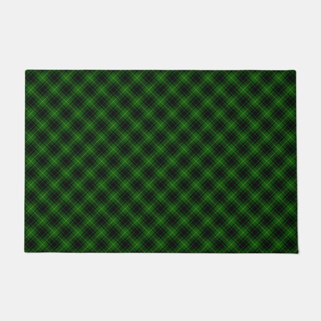 MacArthur tartan green plaid Doormat (Front)