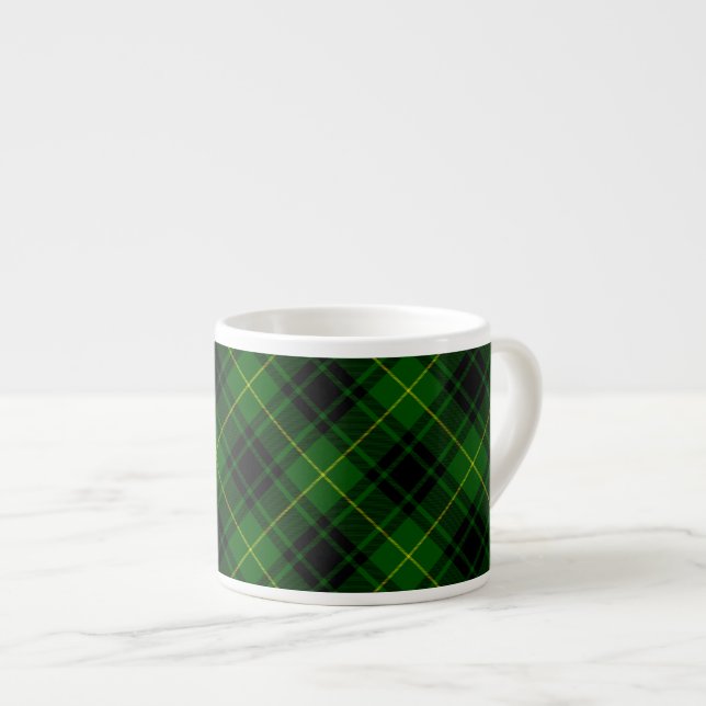 MacArthur tartan green plaid Espresso Cup (Front Right)