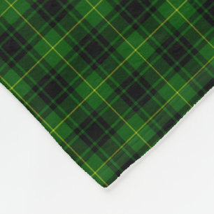 MacArthur tartan green plaid Fleece Blanket