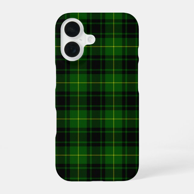 MacArthur tartan green plaid iPhone 16 Case (Back)