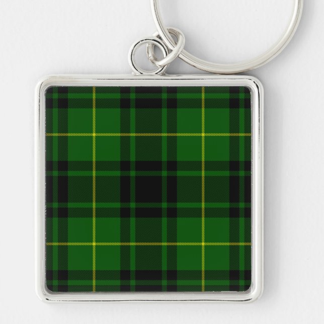 MacArthur tartan green plaid Key Ring (Front)