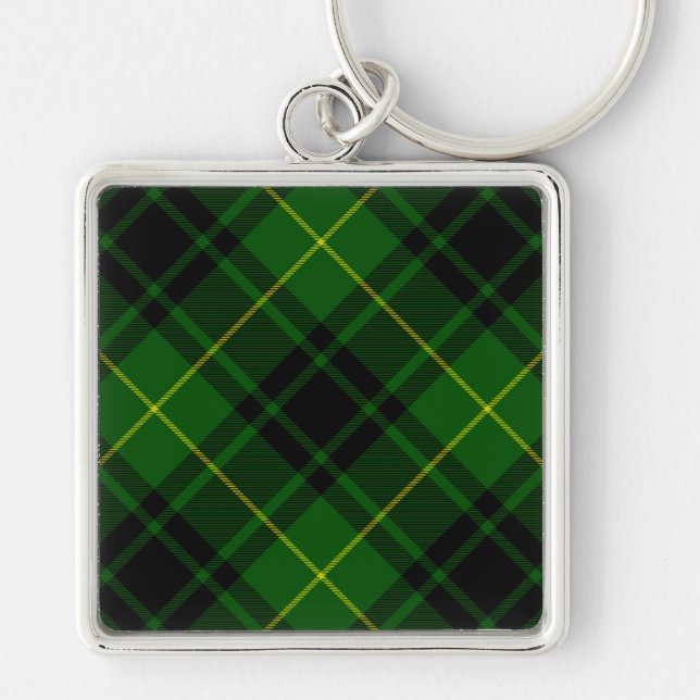 MacArthur tartan green plaid Key Ring (Front)