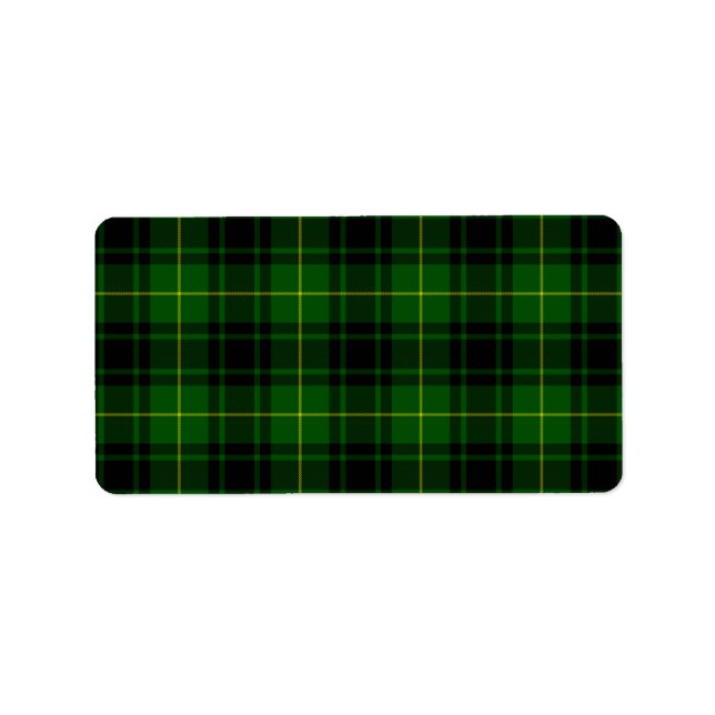 MacArthur tartan green plaid Label (Front)