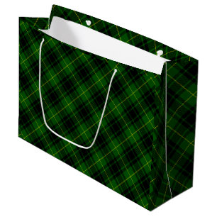 MacArthur tartan green plaid Large Gift Bag