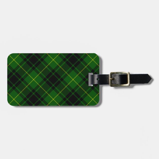 MacArthur tartan green plaid Luggage Tag (Front Horizontal)