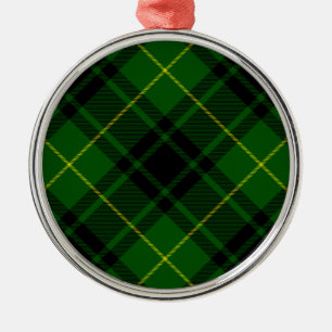 MacArthur tartan green plaid Metal Tree Decoration