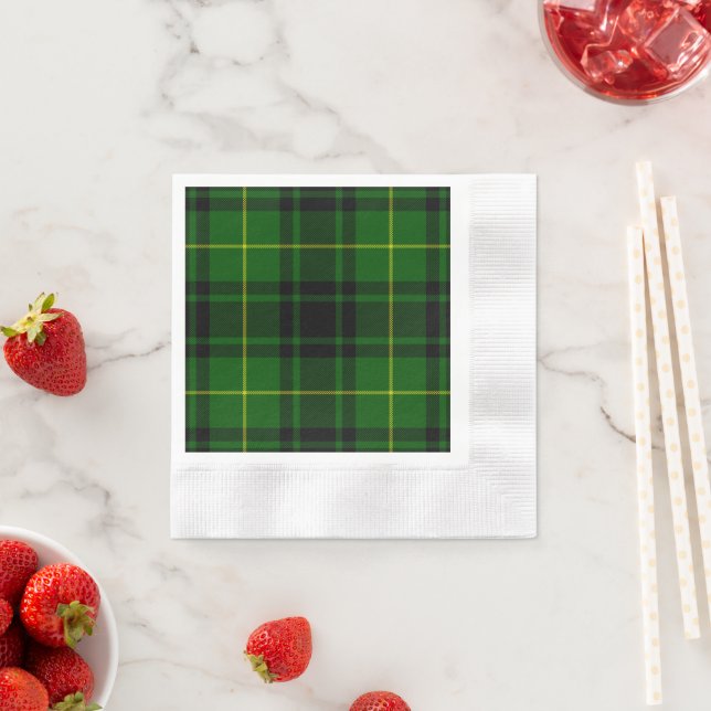 MacArthur tartan green plaid Napkin (Insitu)