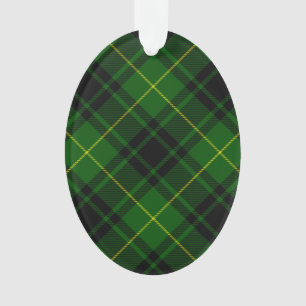 MacArthur tartan green plaid Ornament