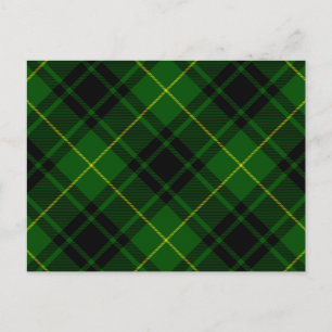 MacArthur tartan green plaid Postcard