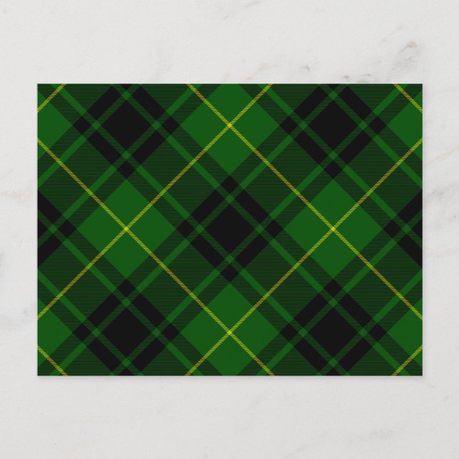 MacArthur tartan green plaid Postcard (Front)