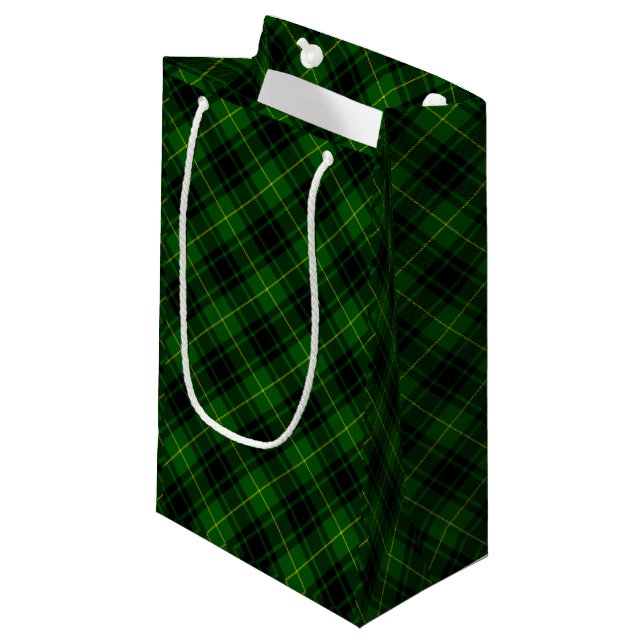 MacArthur tartan green plaid Small Gift Bag (Front Angled)
