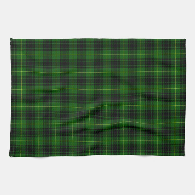 MacArthur tartan green plaid Tea Towel (Horizontal)