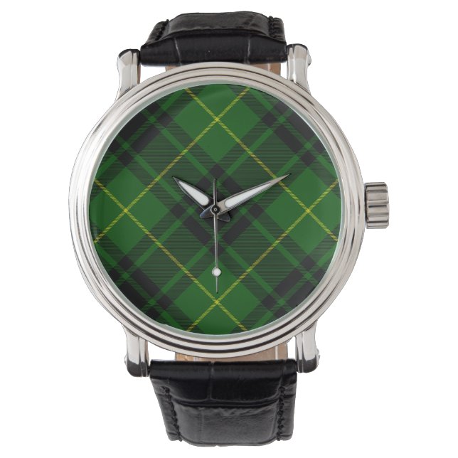 MacArthur tartan green plaid Watch (Front)