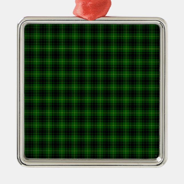 MacArthur Tartan Metal Ornament (Front)