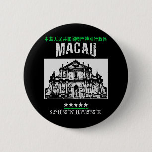 Macau 6 Cm Round Badge