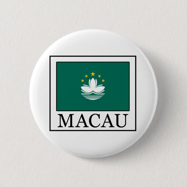 Macau 6 Cm Round Badge (Front)