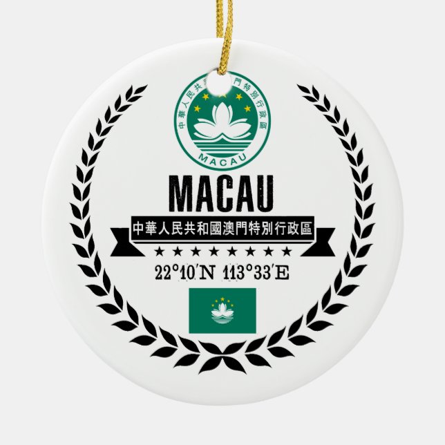Macau Ceramic Tree Decoration (Front)