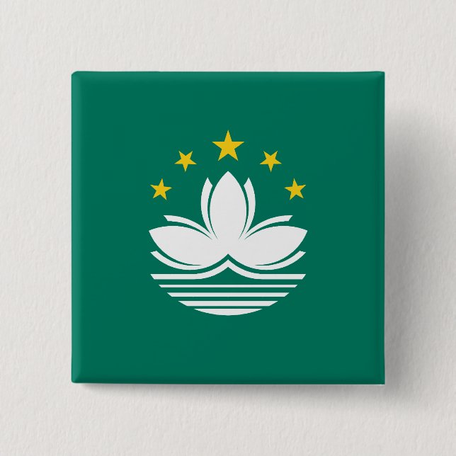 Macau, China 15 Cm Square Badge (Front)