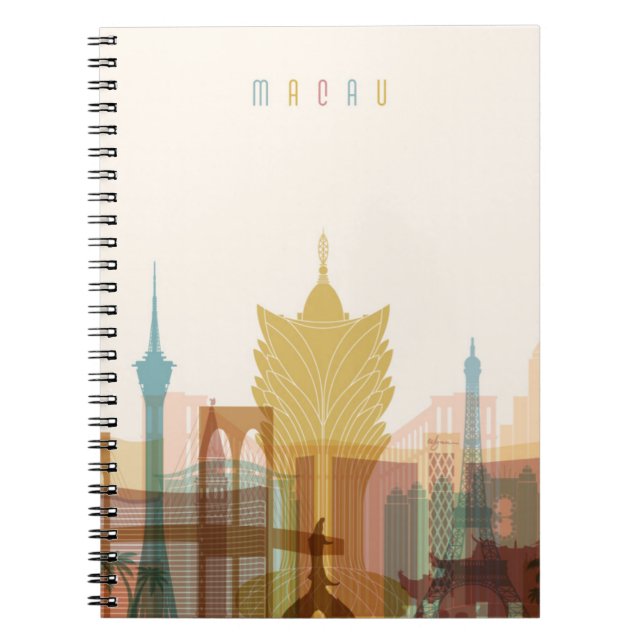 Macau, China | City Skyline Notebook (Front)