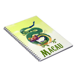 Macau China Vintage style travel poster Notebook