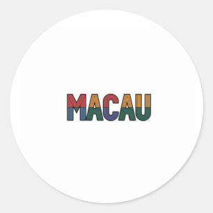 Macau Classic Round Sticker