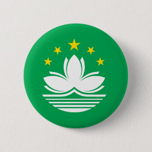 Macau Flag 6 Cm Round Badge