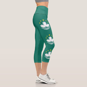 Macau Flag Capri Leggings