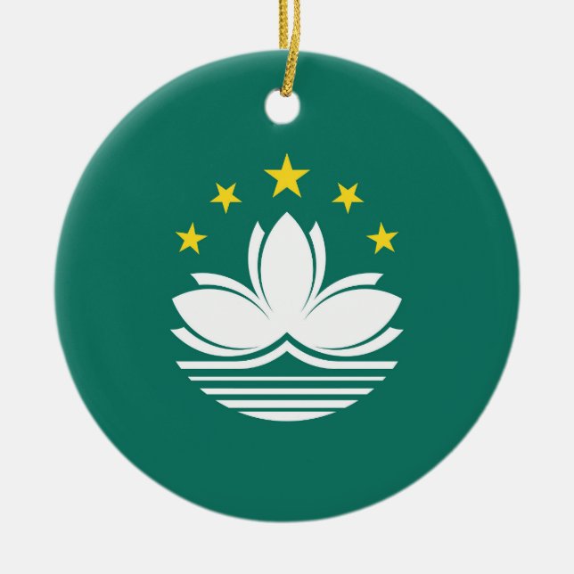 Macau flag ceramic ornament (Front)