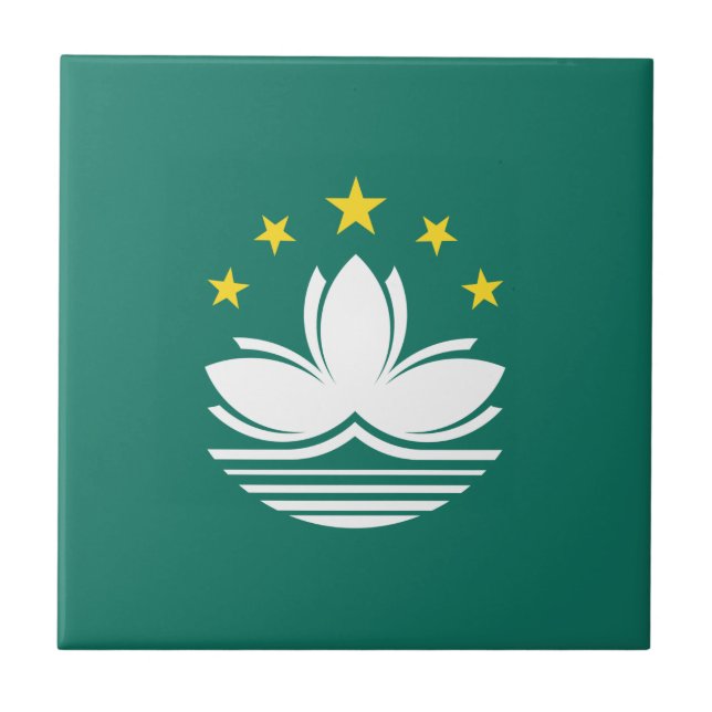 Macau Flag Ceramic Tile (Front)