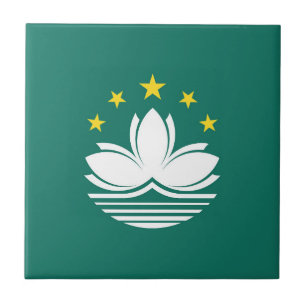 Macau flag ceramic tile
