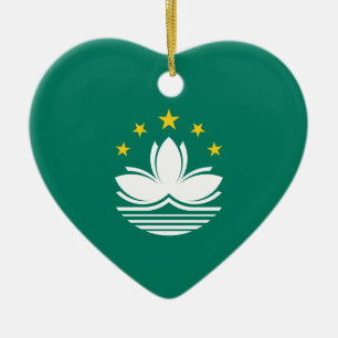 Macau Flag Ceramic Tree Decoration