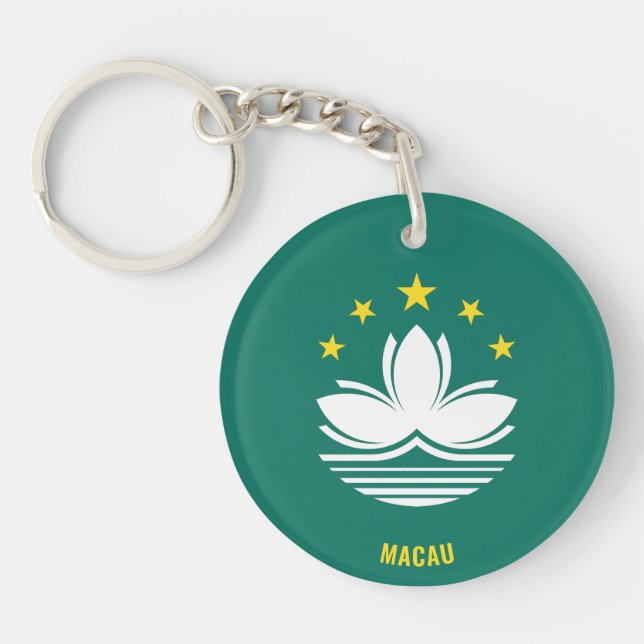 Macau Flag Charming Patriotic Key Ring (Front)