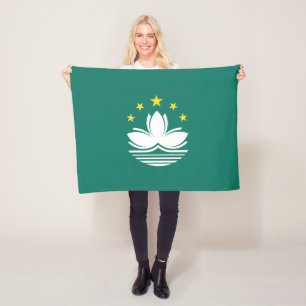 Macau Flag Fleece Blanket