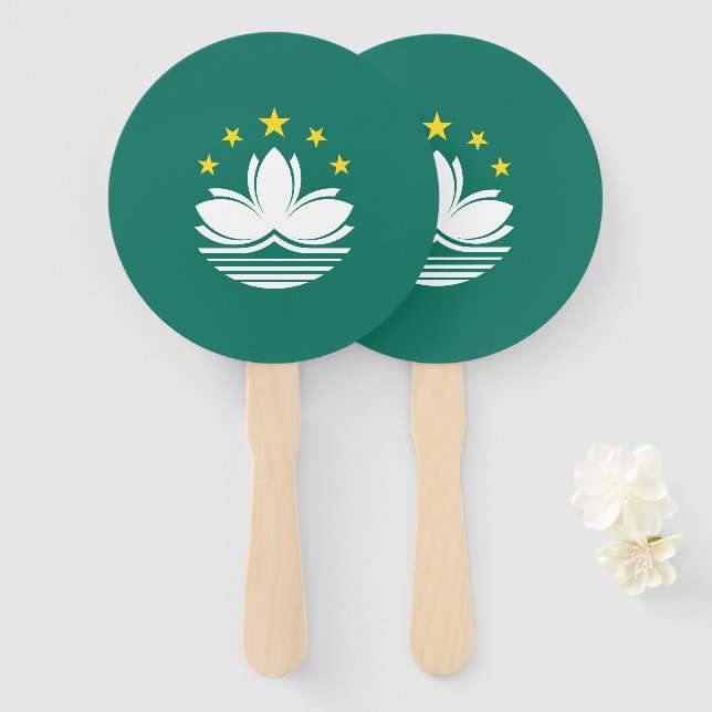Macau flag hand fan (Front and Back)