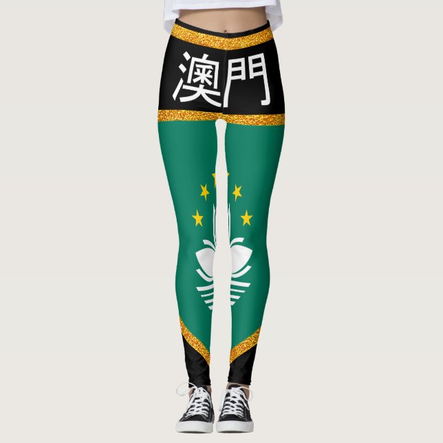 Macau Flag Leggings (Front)