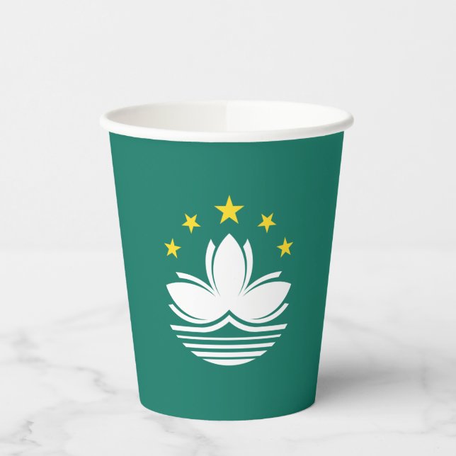 Macau Flag Paper Cups (Left)