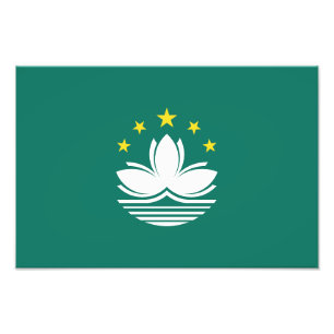 Macau Flag Photo Print