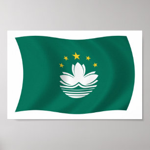 Macau Flag Poster Print