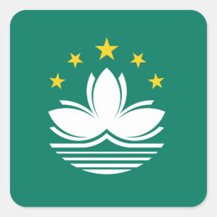 Macau Flag Round Sticker