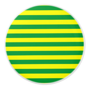 Macau flag stripes country lines symbol green yell ceramic knob
