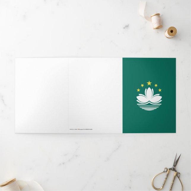 Macau flag Tri-Fold card (Outside)
