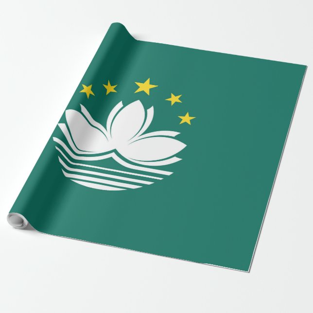 Macau flag wrapping paper (Unrolled)