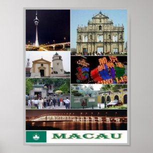 Macau - Macao - Mosaic - Poster